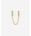Buddha to Buddha Exclusive Oorknopje George Dubbel in Silver, Verguld en 14k Geelgoud 925 Sterling Silver – Free Engraving
