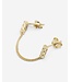 Oorknopje George Double 14kt Goud Single Piece | Juwel