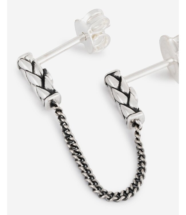 Buddha to Buddha Exclusive Oorknopje George Dubbel in Silver, Verguld en 14k Geelgoud 925 Sterling Silver – Free Engraving