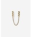 Oorknopje George Double 14kt Goud Single Piece | Juwel