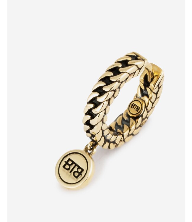 Buddha to Buddha Exclusieve Oorbel Esther Single Piece Verguld Zilver & Geelgoud 14k van 925 Sterling Zilver – Gratis Gravure