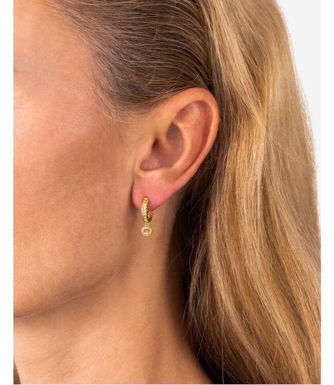 Buddha to Buddha Exklusives Oorbel Esther Single Piece Verguld Silber & Geelgoud 14k aus 925er Sterlingsilber – Gratis Gravur