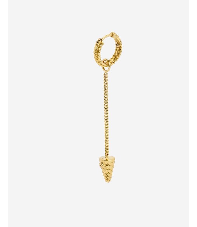 Oorbel Ben 14kt Goud Single Piece