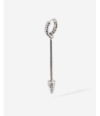Buddha to Buddha Ben Earhoop Single Piece Silber, 14krt Geelgoud en Verguld