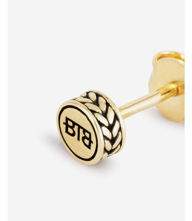 Buddha to Buddha Oorknopje Barbara Logo 14kt Goud Single Piece