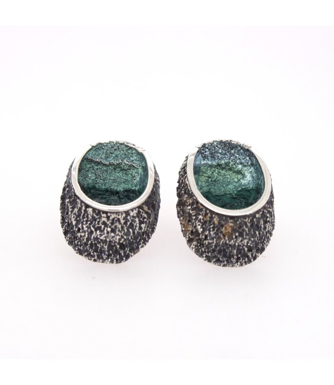 Arior Barcelona Sinera Medium Emerald Green Earrings