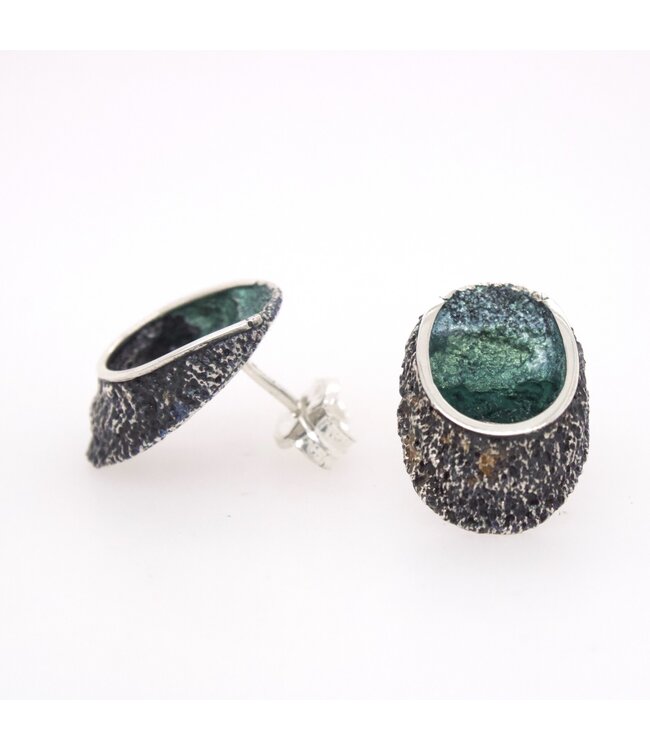 Arior Barcelona Sinera Medium Emerald Green Earrings