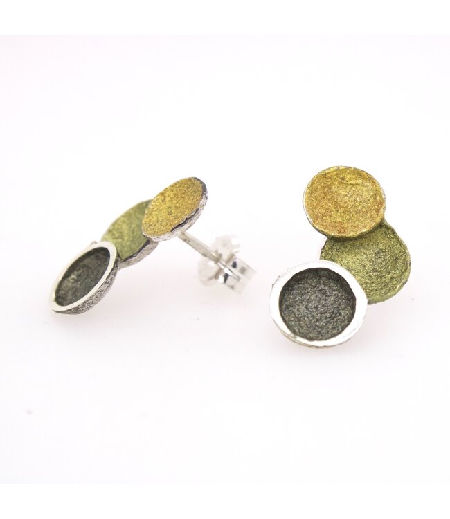 Arior Barcelona Singular Green 3 round earring