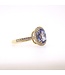 W. de Vaal 18K Geelgouden Ring Maat 57 met SrilankaSaffier 3,13ct & Diamant 0,61ct