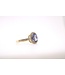 W. de Vaal 18K Geelgouden Ring Maat 57 met SrilankaSaffier 3,13ct & Diamant 0,61ct
