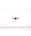 W. de Vaal 18krt licht roségoud 3 Steens ring maat 55 met 0.04ct+0.40ct+0.04ct