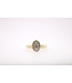 W. de Vaal Ring 18krt Geelgouden  met ovaal Diamant 0.33ct  maat 54