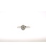 W. de Vaal Ring 18krt Witgouden met gele diamant 0,25ct + 0,07 Pavé Maat 55