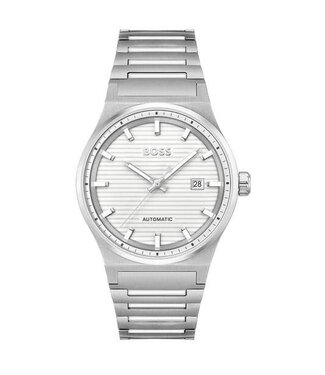 Boss Heren Aut Staal Zilverkleurig Candor Automatisch 41mm
