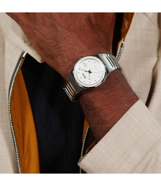 Boss Heren Aut Staal Zilverkleurig Candor Automatisch 41mm