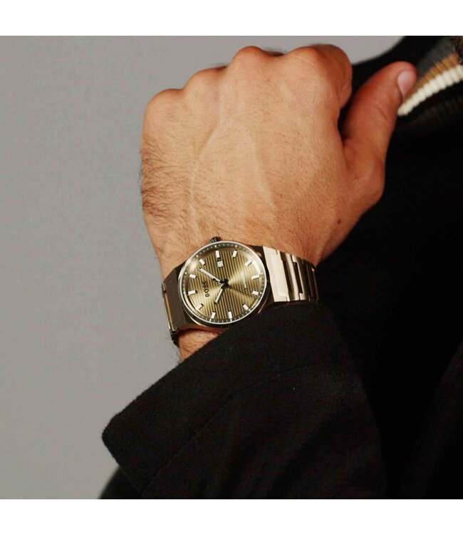 Boss Heren Aut Staal Groen Candor Automatisch 41mm