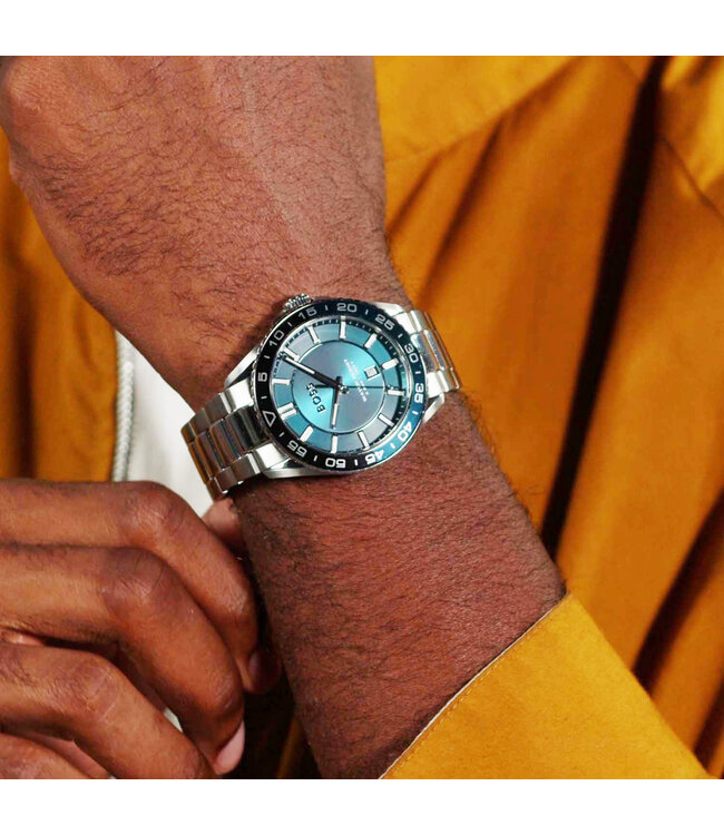 Boss Heren Staal Zilverkleurig Runner 3H 43mm