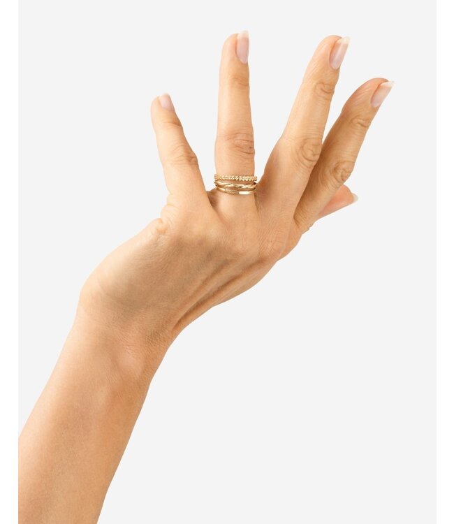 Buddha to Buddha Stacking Ring Barbara Mix Goud 14ct
