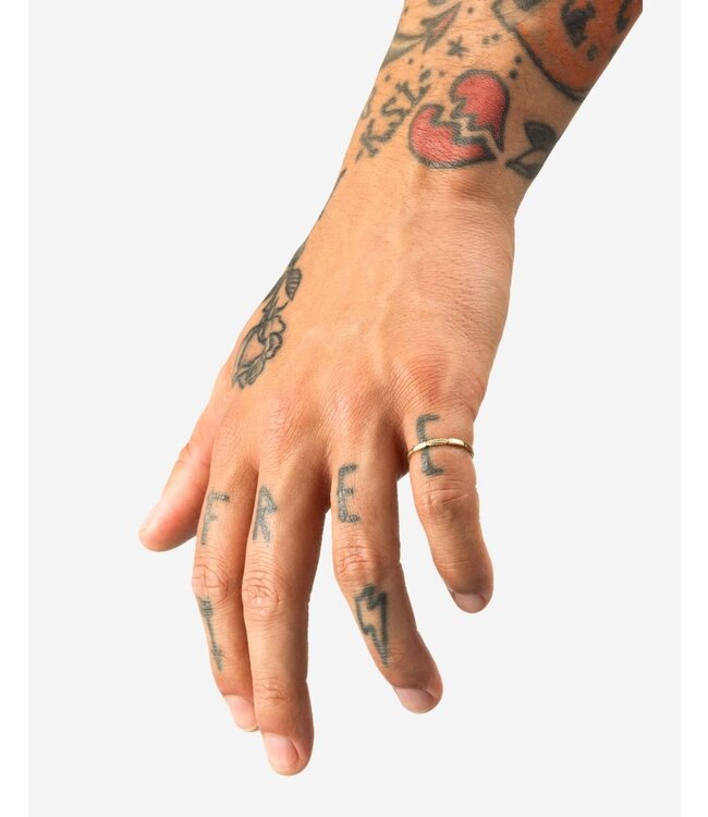 Buddha to Buddha Exclusive Stacking Ring Barbara Mix Goud 14kt Geelgoud 925 Sterling Silver – Free Engraving