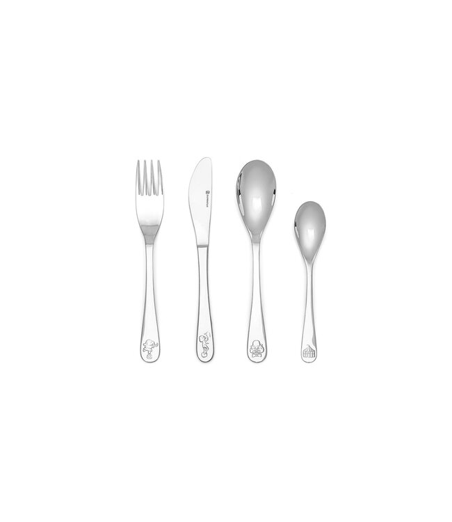 Zilverstad 4-piece Children's Cutlery Circus Stainless Steel