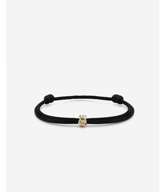 Buddha to Buddha Nathalie Bead Koordarmband Goud 14kt Zwart