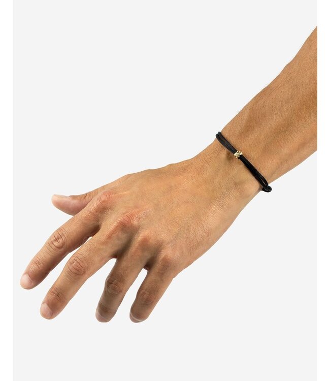 Buddha to Buddha Buddha to Buddha Koord Armband Nathalie Kraal Goud 14kt Zwart