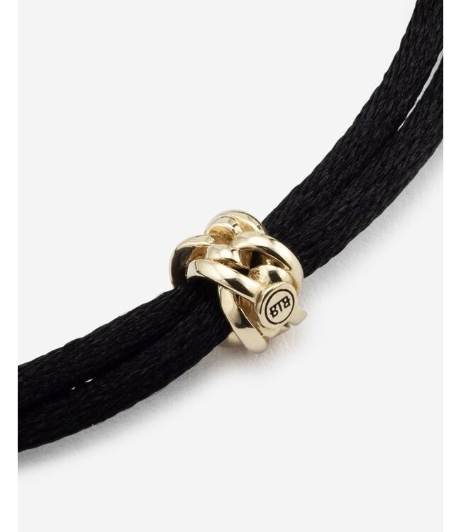Buddha to Buddha Kordel Armband Nathalie Perle Gold 14kt Schwarz