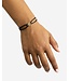 Buddha to Buddha Exclusieve Endless Knot Koordarmband Goud 14kt Zwart van 925 Sterling Zilver – Gratis Gravure