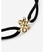 Buddha to Buddha Exclusieve Endless Knot Koordarmband Goud 14kt Zwart van 925 Sterling Zilver – Gratis Gravure