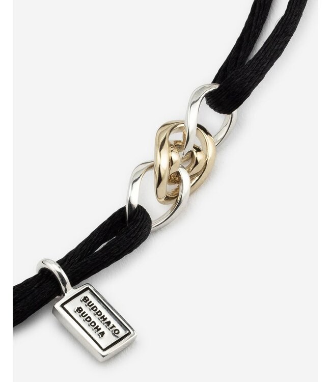 Buddha to Buddha Buddha to Buddha Cord Bracelet Nathalie Bicolor Black