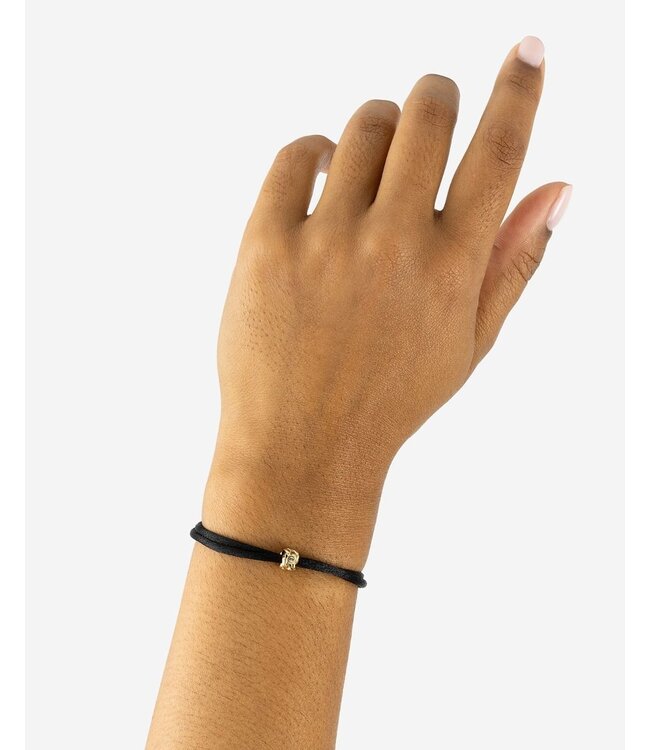 Buddha to Buddha Kordel Armband Nathalie Bicolor Schwarz