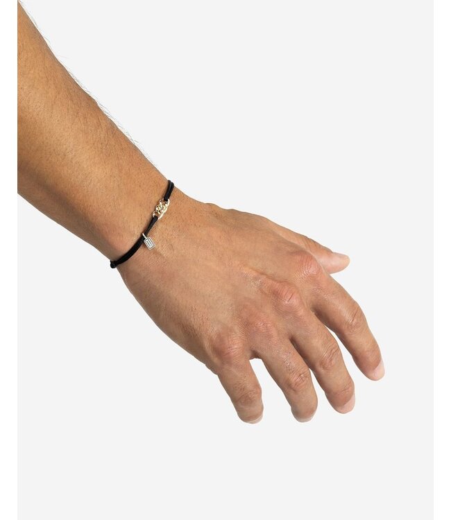 Buddha to Buddha Exclusive Nathalie Koordarmband Bicolor Zwart 925 Sterling Silver – Free Engraving