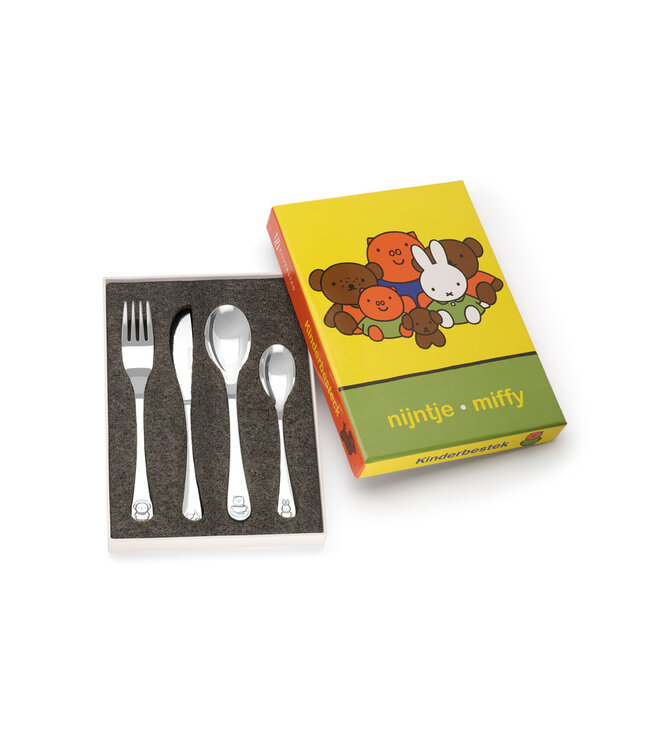 Zilverstad 4-teiliges Kinderbesteck Miffy & Freunde 160/170/160/130 mm