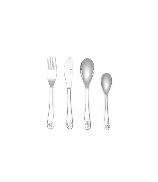 Zilverstad 4-piece Children's Cutlery Space Stainless Steel