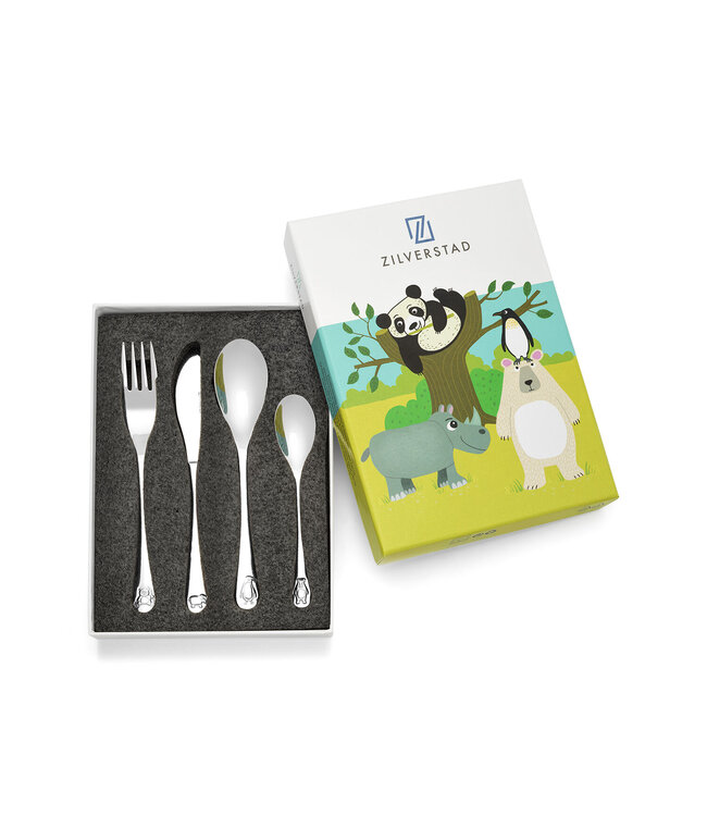 Zilverstad 4-piece Children's Cutlery Wildlife