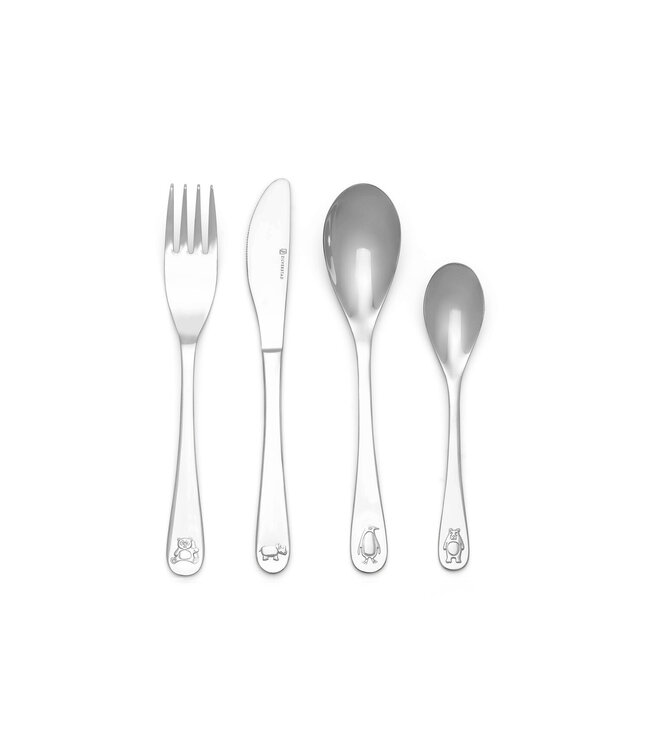 Zilverstad 4-piece Children's Cutlery Wildlife