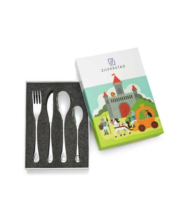 Zilverstad 4-piece Children's Cutlery Knights and Princesses