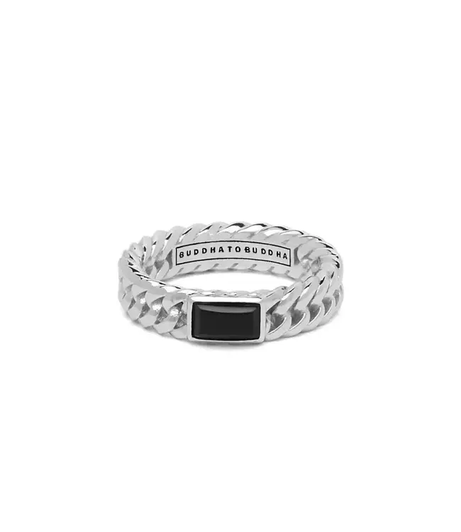 Ring Chain Stone Witgoud 18kt