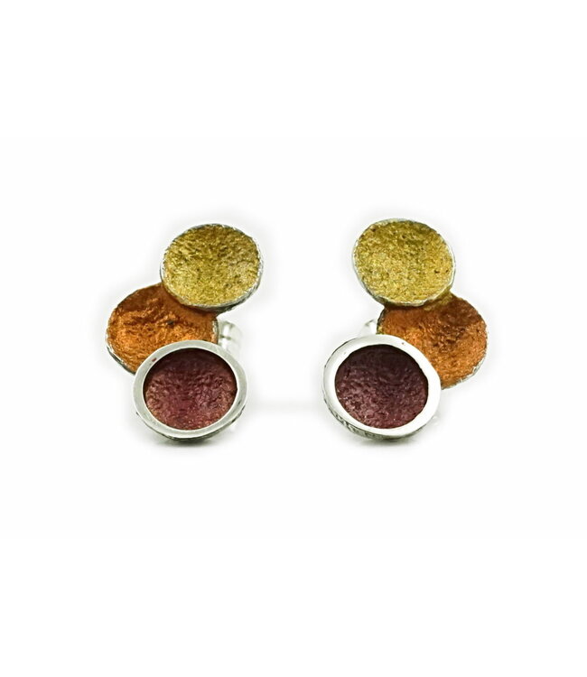 Arior Barcelona Singular ochre 3 round earring