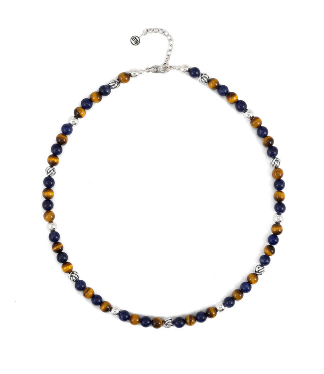 Buddha to Buddha Buddha to Buddha 45cm - Spirit Kraal Mini Ketting Mix Sodalite Tiger Eye Zilver