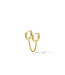 Buddha to Buddha Nathalie Hoops Dubbel Gelinkt Verguld Zilver Single Piece