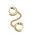 Buddha to Buddha Nathalie Hoops Dubbel Gelinkt Verguld Zilver Single Piece