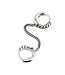 Buddha to Buddha Nathalie Hoops Dubbel Gelinkt Verguld Zilver Single Piece