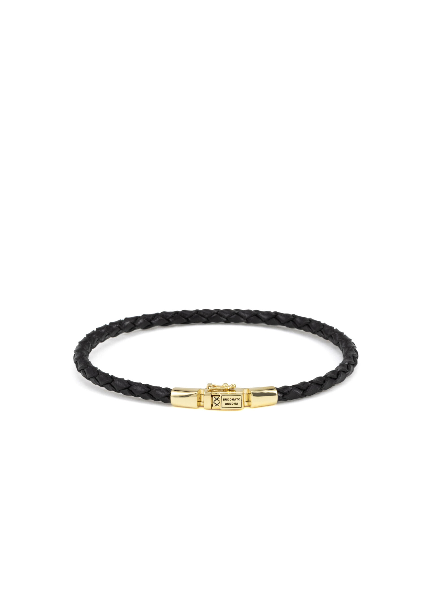 Buddha to Buddha Buddha to Buddha George Mini Leren Armband Zwart