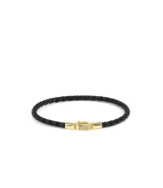 George Mini Leder Armband Schwarz