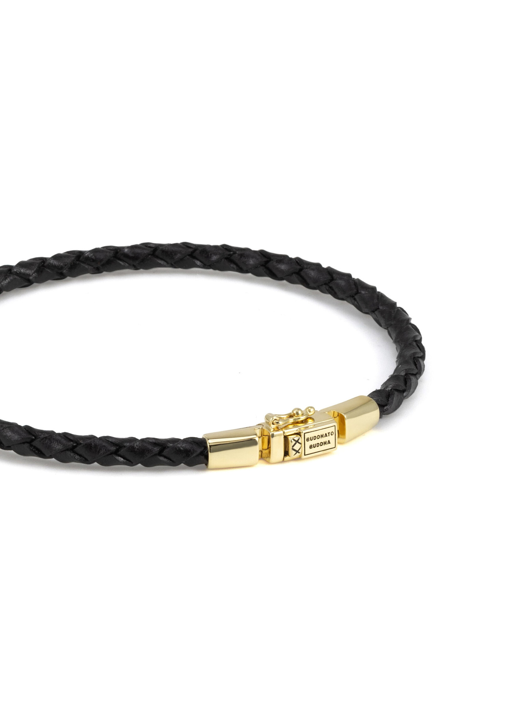 Buddha to Buddha Buddha to Buddha George Mini Leren Armband Zwart
