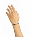 George Mini Leren Armband Zwart Verguld Zilver | Juwelier De