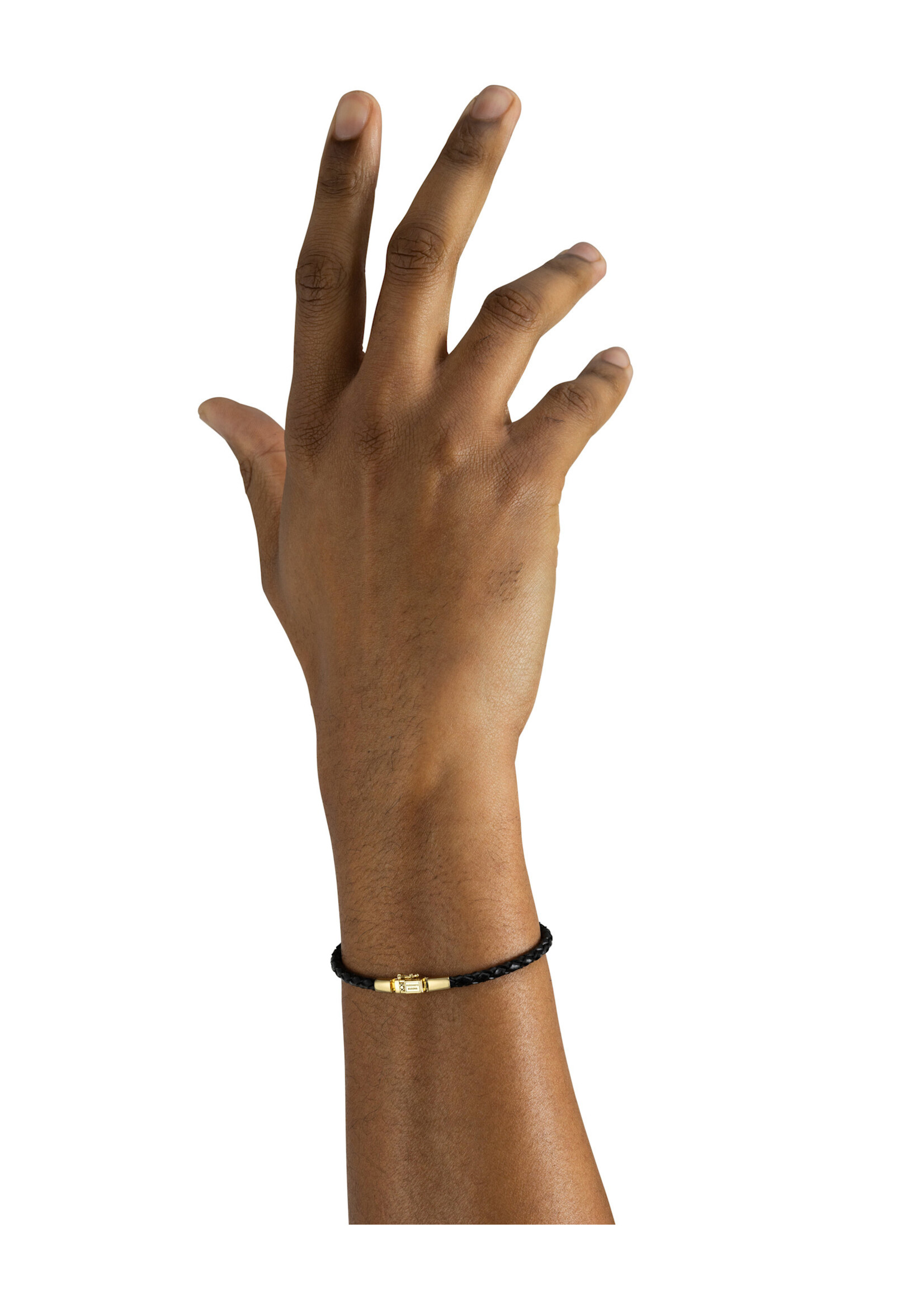 Buddha to Buddha Buddha to Buddha George Mini Leren Armband Zwart