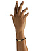 George Mini Leren Armband Zwart Verguld Zilver | Juwelier De