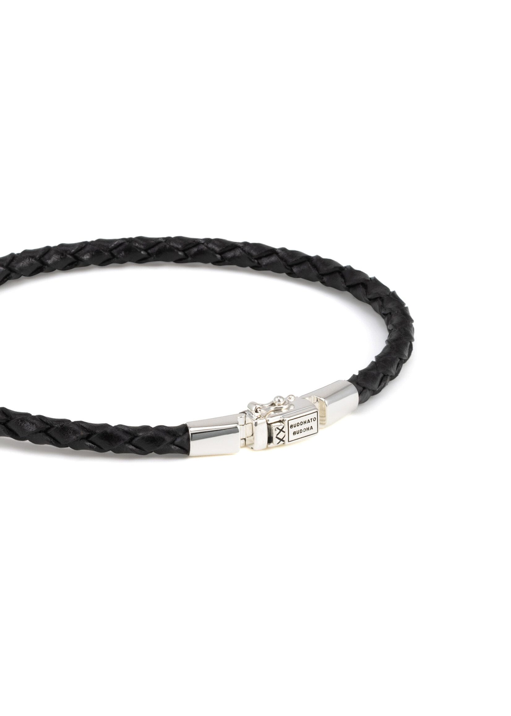 Buddha to Buddha Buddha to Buddha George Mini Leren Armband Zwart
